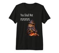 You Shall Not PSPSPSPS, Cute Wizard Costume Cat Premium T-Shirt