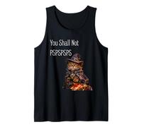 You Shall Not PSPSPSPS, Cute Wizard Costume Cat Tank Top