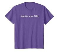 You SIR are A Fish T-Shirt, Youth, Purple Heather, Small