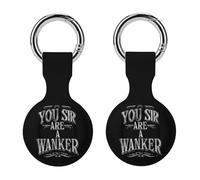 You Sir Are A Wanker Silicone Case Compatible with AirTag Holder Cover with Keychain Ring