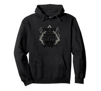 You Sit on a Throne of Lies - Gothic Crown Pullover Hoodie, Adult Unisex, Black, M