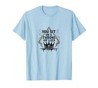 You Sit on a Throne of Lies - Gothic Crown T-Shirt, Men, Baby Blue, M