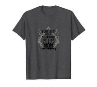 You Sit on a Throne of Lies - Gothic Crown T-Shirt, Men, Dark Heather Grey, L