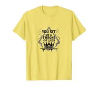You Sit on a Throne of Lies - Gothic Crown T-Shirt, Men, Lemon, XL