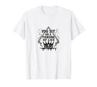 You Sit on a Throne of Lies - Gothic Crown T-Shirt, Men, White, S