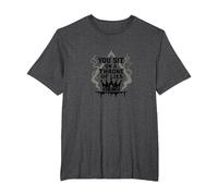 You Sit on a Throne of Lies - Gothic Crown T-Shirt, Men's Big and Tall, Dark Heather Grey, 4X Tall