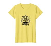 You Sit on a Throne of Lies - Gothic Crown T-Shirt, Women, Lemon, M
