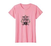 You Sit on a Throne of Lies - Gothic Crown T-Shirt, Women, Pink, S