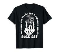 You Smell Like Drama & Headache Go Away F Off Middle Finger T-Shirt