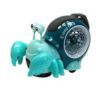 You Spin Right round Sign Luminous Crab Toys New Crab Crawling Toys Music Crawling Interactive Home Interactive Sensory Magnets Toddlers 1-3 (A, 9x15x11cm)