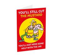 You Still Cut The Mustard Card- Birthday Funny Joke Idea Friends Family Old Gift Father Day Greetings Present Blank Occasion Cards Envelope (Assorted)