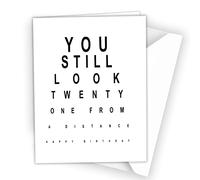 You still Look 21 from a distance Birthday Card for Friend Lover Men Women Father Mother Uncle Aunty