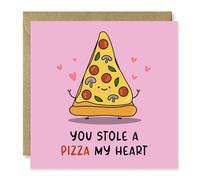 You Stole a Pizza My Heart Card,Anniversary Card, for Boyfriend, for Girlfriend,Wife,Husband, Birthday card, Love Card for partner, Pizza Pun