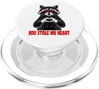 You Stole My Heart Raccoon Valentine PopSockets PopGrip for MagSafe