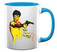 You Talkin to Me Ceramic Tea Coffee Mug Light Blue