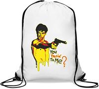 You Talkin to Me Gym Sack Casual Drawstring Bag White