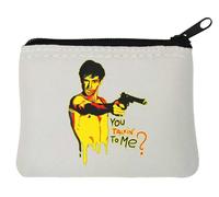 You Talkin to Me Neoprene Coin Purse Pouch 10x11cm White