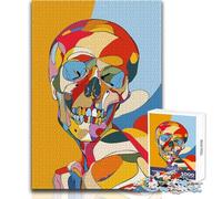 You Talkin to Me Skull Art 1000 Piece Jigsaw Puzzles for Adults Interactive Cognitive Skill Game Unique Memorable Present Idea Size 38x52cm