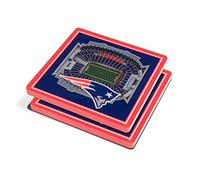 You The Fan New England Patriots 3D Stadium Coasters Standard | 2 coasters per pack, 4 x 4 inches, officially licensed product, perfect 3D replica of the actual stadium