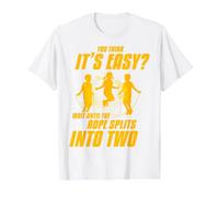 You Think It's Easy? Wait Until the Rope Splits into Two Value Graphic T-Shirt, Men, White, S