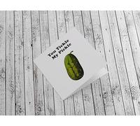 You Tickle My Pickle Card - Funny Cards - Valentines Cards - Greeting Cards - 14.5cm x 14.5cm Square Recycled 350gsm Card - Kraft Envelope - Blank Inside - Matte Finish- C4