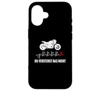 You understand the not motorcycle silhouette with ECG gears Case for iPhone 16