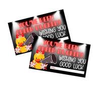 You’ve Been Cheer Ducked Cards Tags Wishing You Luck | 50 pk 2 x 3.5” Squad Game Red for Competition Put on Cars Pins Gift Team Activity