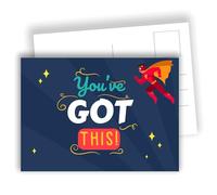 You’ve got this! - Uplifting Motivation Postcards | Set of 10 flat cards (A6) - Writable reverse side