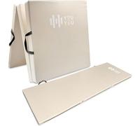You vs You Gym Mat, Thick Tri-Folding Gym Exercise Pilates Gymnastic, Non-Slip Crash Mat, Yoga Stretching, Sweat Proof & Easy Clean, Fold for Easy Store & Carry, 183cm x 5cm (Sand)