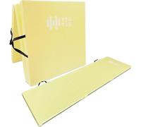 You vs You Gym Mat, Thick Tri-Folding Gym Exercise Pilates Gymnastic, Non-Slip Crash Mat, Yoga Stretching, Sweat Proof & Easy Clean, Fold for Easy Store & Carry, 183cm x 5cm (Butter Yellow)
