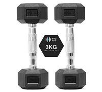 You vs You Hex Dumbbells Weights Pair, 1kg-30kg Rubber Encased Hexagonal Weights for Home Gym, Fitness Workout, Muscle Building & Conditioning, Cast Iron Dumbbell Set for Men & Women