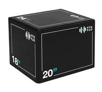 You vs You Plyometric Jump Box, 3 in1 Heavyweight Plyo Box Gym Training, Heavy Duty, Pro Quality, Removable Anti-slip Sweatproof Cover, Jump Training Equipment (18" x 20" x 24" (45cm x 50cm x 60cm))