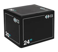 You vs You Plyometric Jump Box, 3 in1 Heavyweight Plyo Box Gym Training, Heavy Duty, Pro Quality, Removable Anti-slip Sweatproof Cover, Jump Training Equipment (20" x 24" x 30" (50cm x 60cm x 70cm))