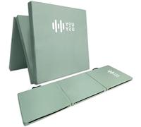 You vs You Yoga Mat | Thick Folding Yoga Exercise Pilates Gymnastic Mat | Non-Slip | Stretching and Core Exercise | Sweat Proof and Easy to Clean | Fold for Easy Store and Carrying (Teal)