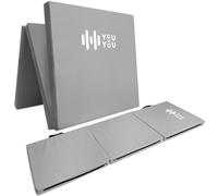 You vs You Yoga Mat | Thick Folding Yoga Exercise Pilates Gymnastic Mat | Non-Slip | Stretching and Core Exercise | Sweat Proof and Easy to Clean | Fold for Easy Store and Carrying (Grey)