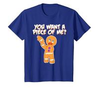 You Want A Piece of Me Angry Gingerbread Man T-Shirt, Youth, Royal Blue, 2T