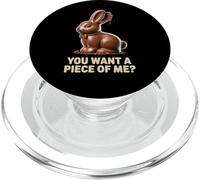 You Want A Piece Of Me Funny Easter Bunny Chocolate Pun PopSockets PopGrip for MagSafe