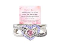 YOU WILL BE WITH ME Forever Infinite Love Ring, Personalized Custom Birthstone Couples Forever Linked Together Ring, Promise Rings Valentine's Day Jewelry Gift for Girlfriend Wife