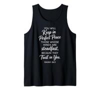 You Will Keep in Perfect Peace Isaiah 26:3 Scripture Faith Tank Top