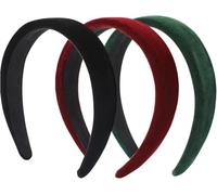 You will receive 3 large velvet headbands in red, black, and green colors, which are very beautiful and can meet all the color combinations you need for daily wear.