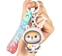 YOU WIZV Cute Keychain Kawaii Anime Keychains for Kids Backpack Charms Key Chain Accessory Friend Gift for Women Girl, H-white, 9*2.7*2
