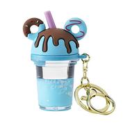 YOU WIZV Donut Keychain, Boba Tea Kawaii Cute Accessories for Backpacks, Comfort Liquid Keychain for Girls, Women, Daughters, Blue, 3.14 * 2.16 * 1.57