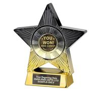 You Won! Who Cares? Superstar Award 110mm Trophy (SM2) Engraved Free