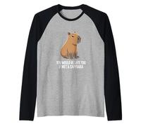 You Would be Late Too if Met a Capybara | Graphic for Kids Raglan Baseball Tee