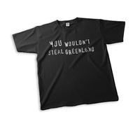 You Wouldn't Steal Greenland Printed T-Shirt Funny Tee Various Sizes & Colours (UK, Alpha, XXL, Regular, Regular) Black