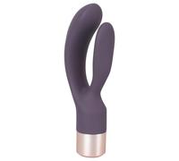 You2Toys Elegant Rechargeable Dual Vibrator with Clitoral Arm (Purple)