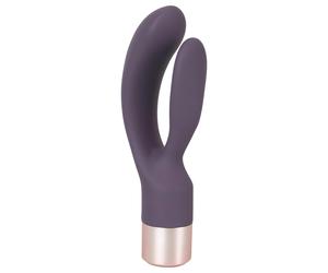 You2Toys Elegant Rechargeable Dual Vibrator with Clitoral Arm (Purple)