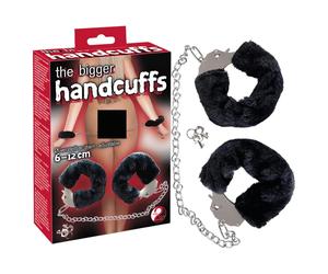 You2Toys - Plush Handcuffs with Long Chain - Black
