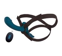 You2Toys - Strap-On Vibrator Set (Black-Blue)