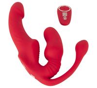 You2Toys Strapless - strap-on 3-pronged vibrator (pink)